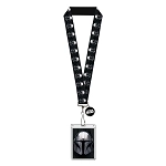 Disney Designer Lanyard ID Pouch Charm Set - The Mandalorian - Silver Helmet